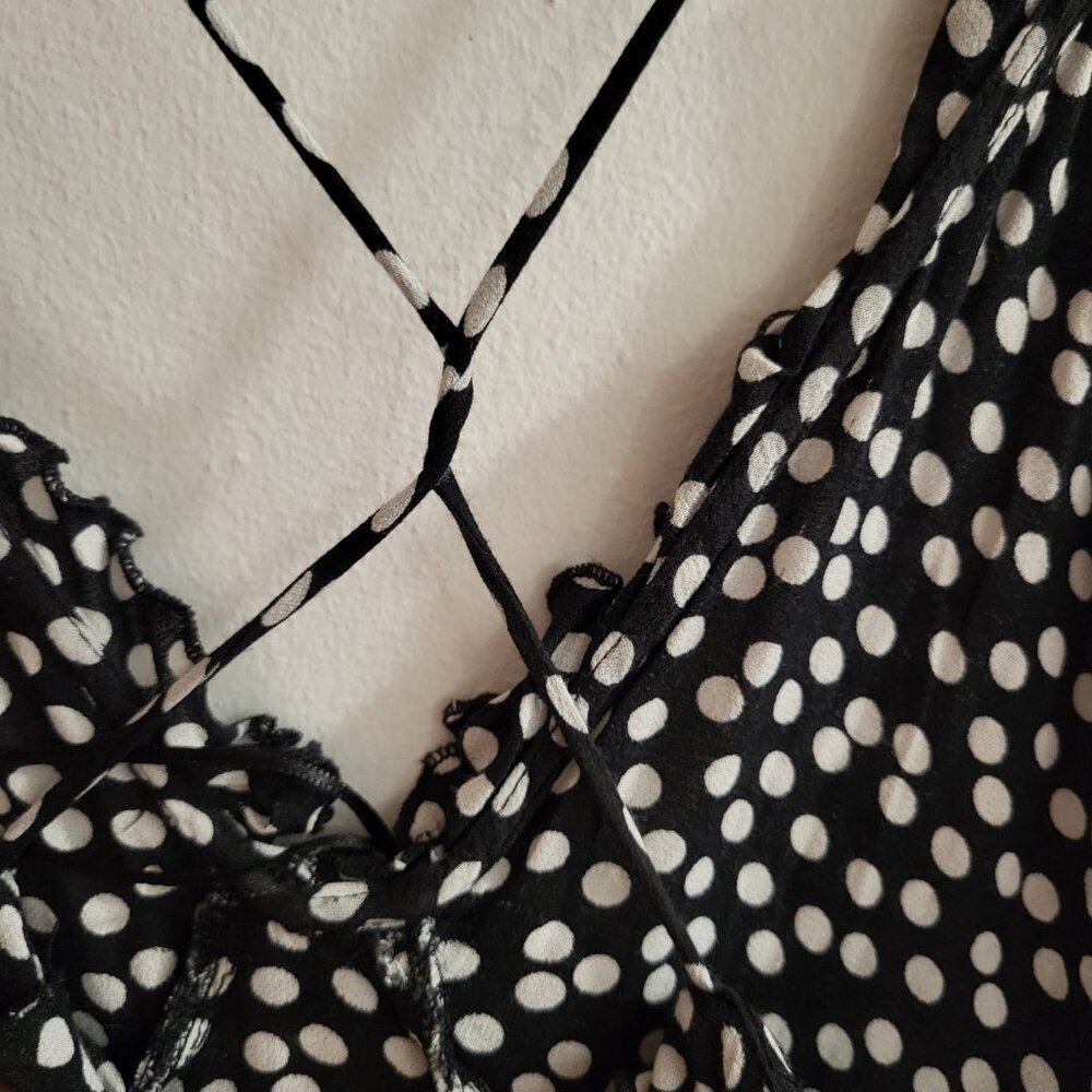 Zara Polka Dot Ruffle Mini Dress - Size Large - Blogger Favorite - Picture 4 of 8